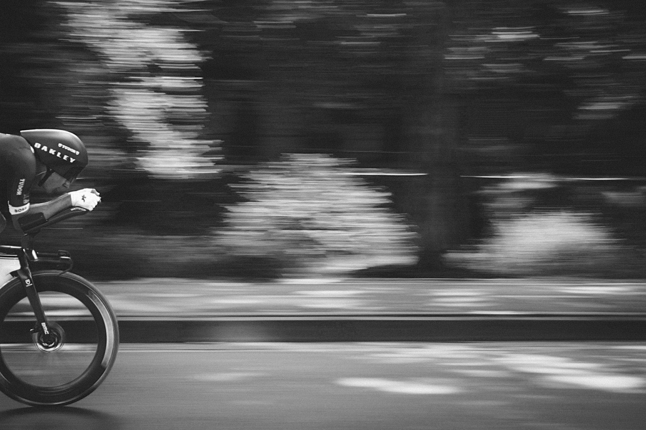 Cycliste en contre-la-montre, filé